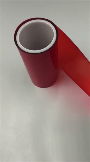 Red color clear PET film