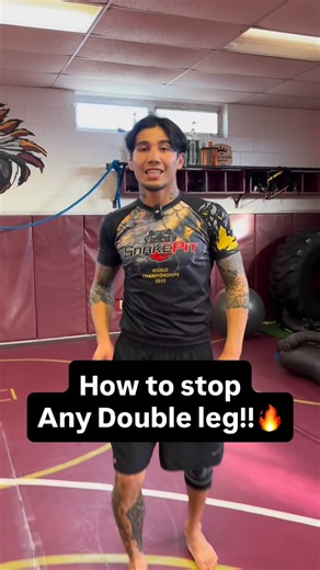 Andreus bond | wrestling on Instagram: "Shoving your hips into him forcing him into a single leg is the best option when defending double leg. I like to feed the single the opposite side his head is on. This is so simple but something I use religiously on double legs!!"