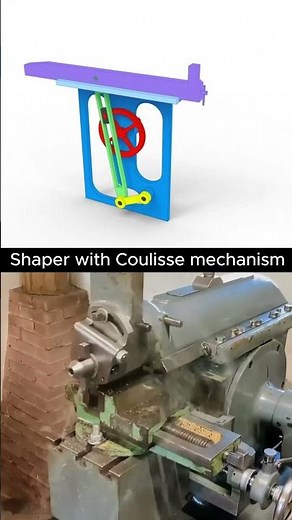 Shaper with Coulisse mechanism Application #mechanic #engineering #mechanism