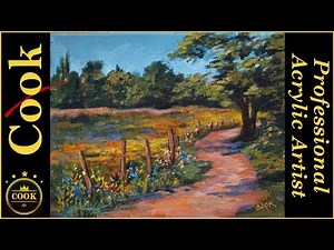Painting a Country Meadow in Acrylics with Ginger Cook