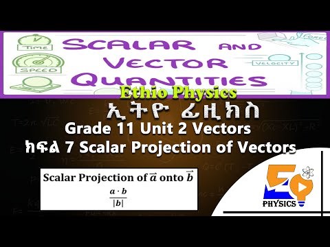 Grade 11 Unit 2 Part 7 Scalar Projection of Vectors