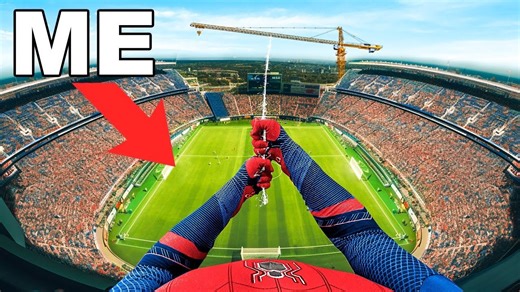 Athlete tries to swing on webs like a real life superhero