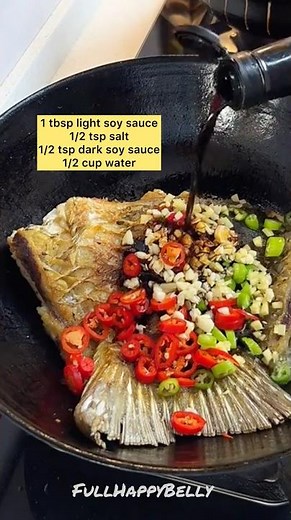 Cooking large fish tail