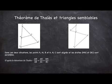 Théorème de Thalès et triangles semblables