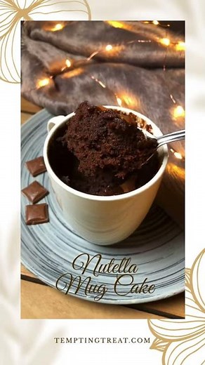 Easy Nutella Mug Cake - No Eggs, No Butter (Microwave Recipe)