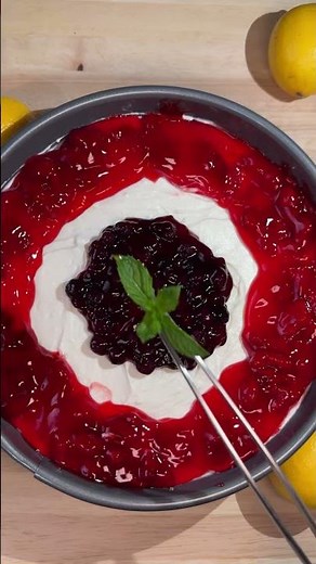 No Bake Summer Berry Cheesecake 🍰 #asmr #recipe