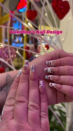 French tips turned LOVE GAME realness. Flirty. Fun. A little lucky in love energy 💘This set is definitely a winning hand. Book your appointment today 💌 . . #valentinenails #lovethemednails #frenchtips #oklahomacitynails #okcnails