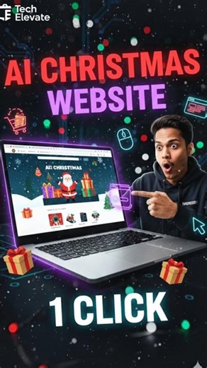 This AI Builds a Christmas Website in One Click | #shorts #ai