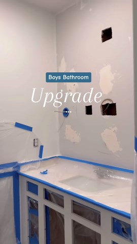 Budget boys bathroom makeover with simple stylish upgrades