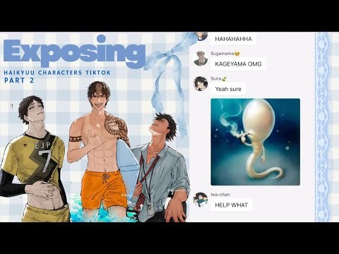 Part 2🫧 | System exposes haikyu characters tiktoks