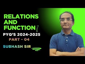 IIT Jee Mains PYQ'S Relations And Functions . (PART - 04)