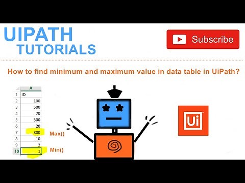 How to find minimum and maximum value in data table in UiPath?