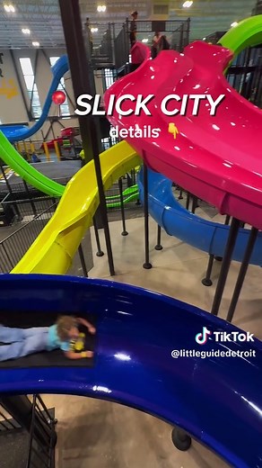 The *NEW* @slickcitytroymi is *NOW OPEN* - and it’s ABSOLUTELY AMAZING! 🎉 Troy Gym does it AGAIN! Their BRAND NEW Slick City Action Park is a total WINNER — and officially the largest (and COOLEST) slide park in Michigan! The action lineup is packed with thrilling attractions you won’t find anywhere else! ⬇️ 🔥 Fast Lane – A 4-lane racing slide where friends compete to the bottom 💥 Mega Launch – The park’s signature heart-pounding drop slide 🌀 Royal Flush – Spin through a giant bowl before ex
