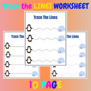 TRACE THE LINES  EXERCICES/ TRACE THE LINES WORKSHEET