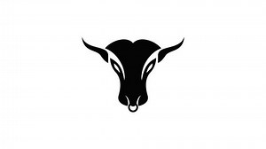 Animation image of a bull identity logo of a national conservation park. Big and strong bull mascot concept for a rodeo show.