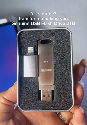Full Storage? Worry no more mga mi pwede mo na itransfer mga picute/videos mo sa Genuine USB Flash Drive Large Capacity 🤩😍 #usbflashdrive #genuineusbflashdrive #flashdrive2tb #flashdrive #fyp