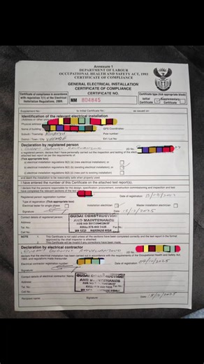 Understanding Electrical Certificates of Compliance