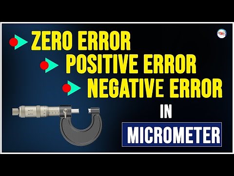 What is ZERO ERROR/ POSITIVE ERROR/ Negative ERROR in Micrometer Screw Gauge | ERRORS in Micrometer