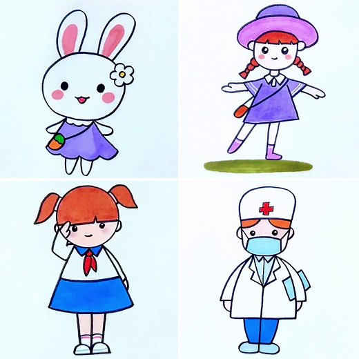 Simple & Fun Cartoon Characters Drawings for Kids!🚀 Step-by-Step Tutorial from Artist Pro | Simple Drawings