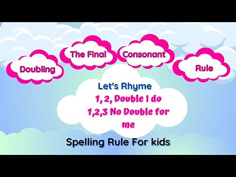 Doubling Of The Final Consonant Rule/Trick For Kids/ 1 2 Double I do/ 1-1-1 Rule