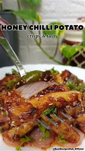 Restaurant Style Honey Chilli Potato Recipe | Super Crispy Potato Snacks #shorts #viral #trending