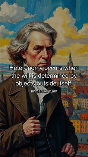 Heteronomy occurs when the will is determined by objects outside itself