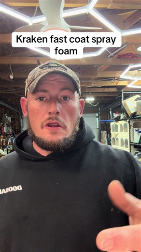 Kraken fast coat spray foam #krakenbond #sprayfoam #insulation #garage#building