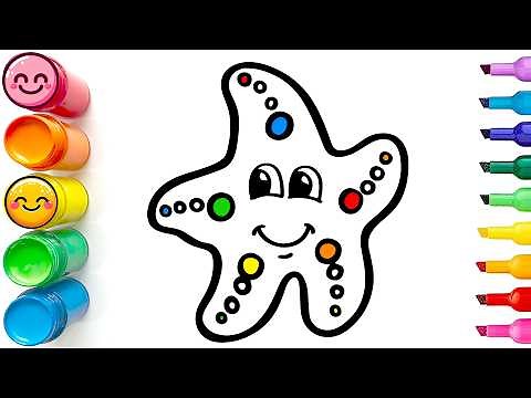 Drawing and Coloring a Happy Starfish | Easy Step by Step Tutorial for Beginners