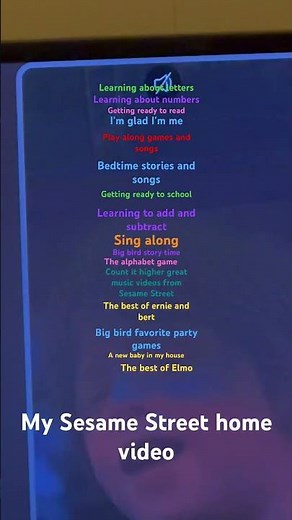 My Sesame Street home video