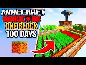 I Survived 100 Days on ONE BLOCK in Minecraft HARDCORE... Here's What Happened