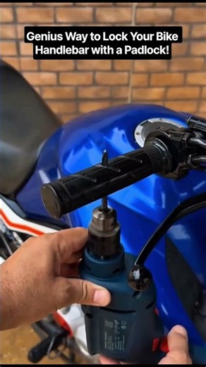 Genius Way to Lock Your Bike Handlebar with a Padlock!