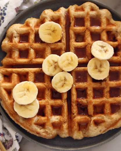 14K views · 247 reactions | These easy Banana Waffles are crisp on the outside, fluffy on the inside, and perfectly sweet, thanks to ripe mashed bananas. Serve them with maple syrup and butter for a delicious breakfast! | Preppy Kitchen | Facebook