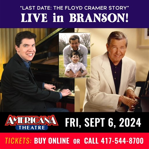 Branson, here I come! 🎹 This September, join me at the Americana Theatre for a concert honoring the country piano legacy of my Grandad Floyd Cramer. One night only... Get your tickets today! 🎶"Last Date" The Floyd Cramer Story by Grandson Jason Coleman 🗓️Fri, Sept 6, 2024, 5:00 PM 📍Americana Theatre in Branson, MO 🎟️Tickets: jc.show/branson-mo or Call 417-544-8700 My first concert in Branson since 2022... Can't wait to see you there! | Jason Coleman