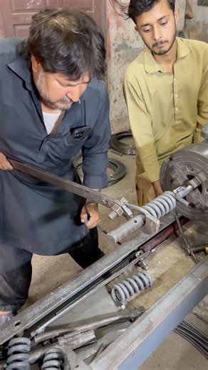 Heavy Duty 12mm Iron Wire Spring Making on Vintage Lathe | Powerful Handmade Tool #ytshortsvideo