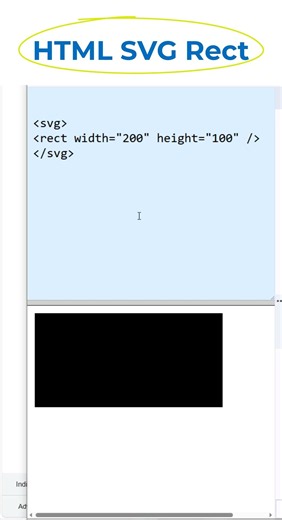HTML svg rectangle #htmltutorial #coding #svg #rectangle