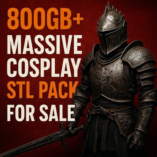 800GB  Cosplay STL Pack: 3D Printable Costume & Prop Files (digital Download) - Etsy