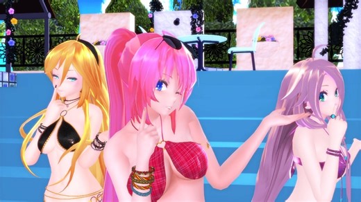 【MMD】Tdaビキニで桃源恋歌