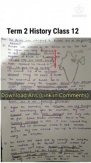 Important Questions | Rebels & Raj | Class 12 history | Awadh 1857 #humanitieslover #term2cbse