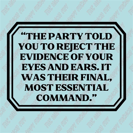 George Orwell 1984, Anti-ice, Anti-maga, Reject the Evidence of Your Eyes and Ears, Vinyl Decal, Window Sticker, Bumper Sticker, Car Decal - Etsy