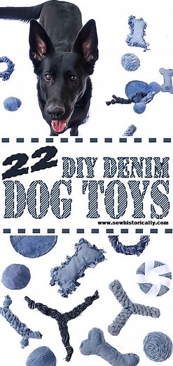22 DIY Denim Dog Toys - Recycled From Old Jeans! - Sew Historically