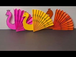 🦚DIY Colorful Peacock Craft | Easy Paper Peacock Making | Kids Art & School Project