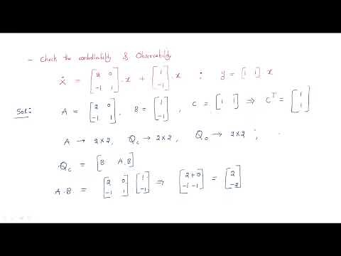 Controllability | Observability | Example | CS | Control Systems | Lec-127