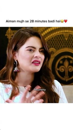 Aiman mujh se 28 minutes badi hai😂❤️#shorts #ytshorts #aimankhan #muneebbutt #minalkhan