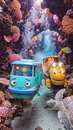 Underwater Train Adventure 🌊🚅 Dinosaur Friend!?