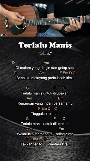 Terlalu Manis - Slank | Tutorial Chord Gitar Mudah dan Lirik #chordgitar #guitarlessons