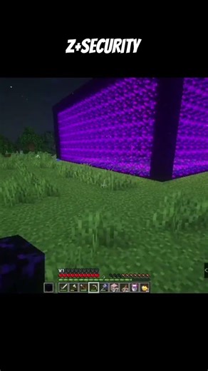 Z+Security with nether portal #minecraft #shorts