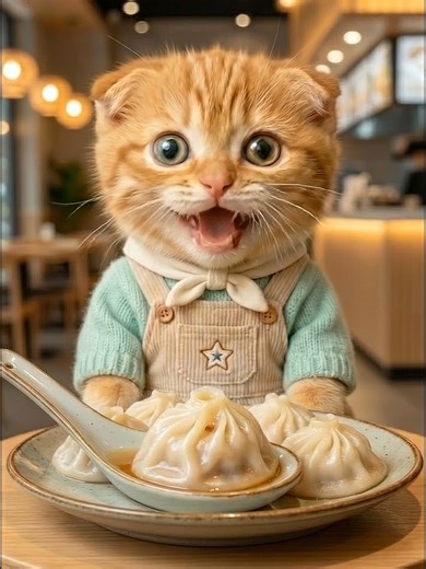 Kitten vs. Soup Dumpling: The Ultimate Crunch-Slurp ASMR