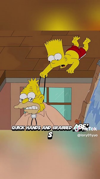 Bart made a water slide by himself,but it triggered a disaster.#Simpsons #fyp
