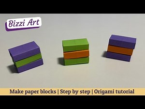 Make paper blocks | Art and Craft with Origami Paper | Bizzi Art
