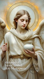 2.7K views · 472 reactions | Saint Raphael the Archangel, healer and guide of souls  Together, these pieces unite sacred presence with symbolic meaning — offering a complete devotional meditation on healing, restoration, and God’s quiet guidance through life’s journeys ✨ | Holy Masterpieces | Facebook